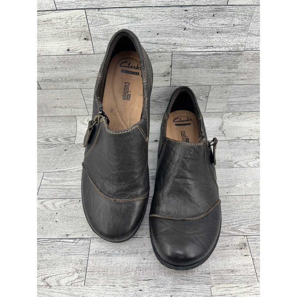 Clarks Collection Ashland Lane Dark Brown Leather Loafers Womens 6.5 M 26112303